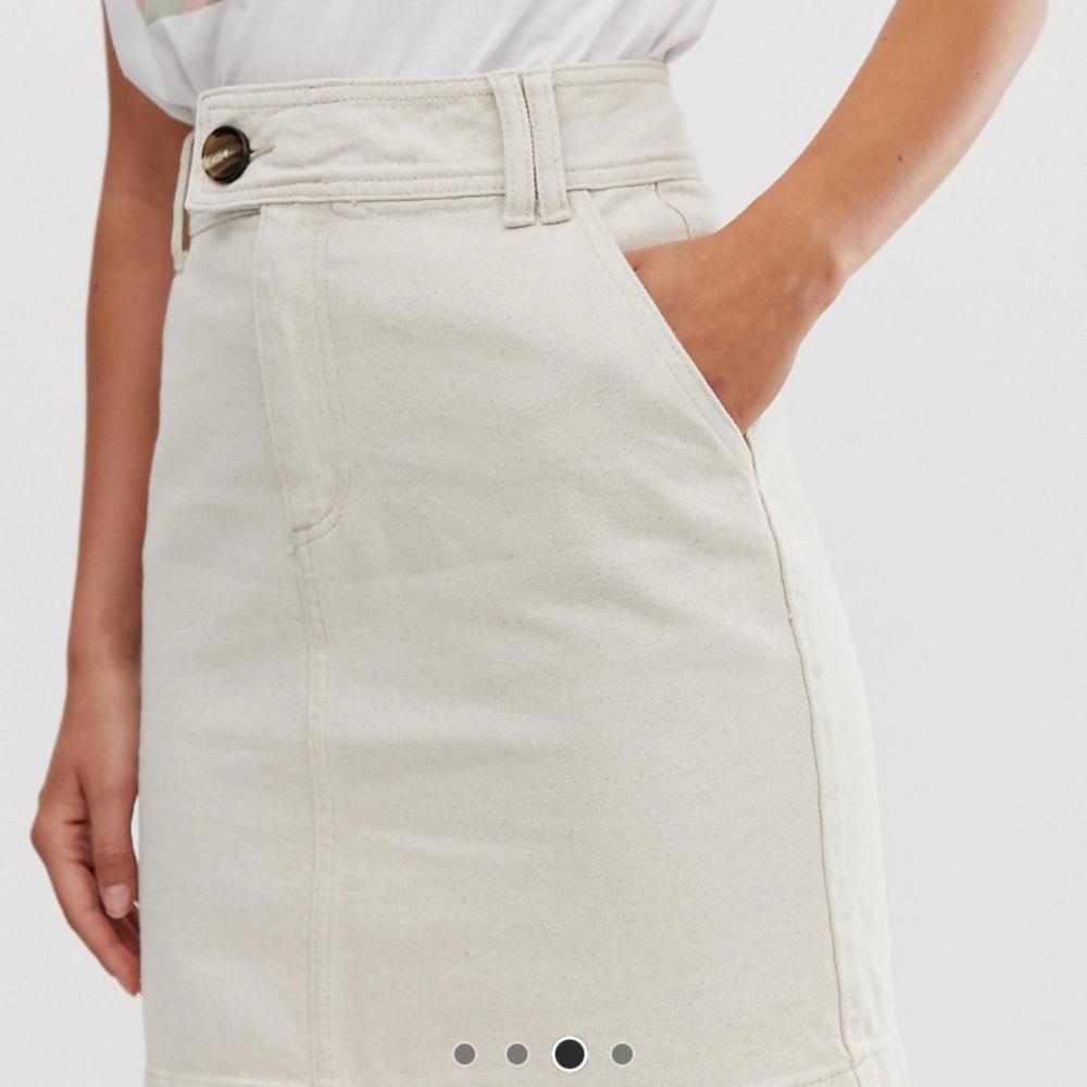Pieces Denim Mini Skirt - Picture 2 of 6